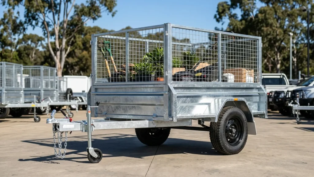 6x4 Single Axle Box Trailer