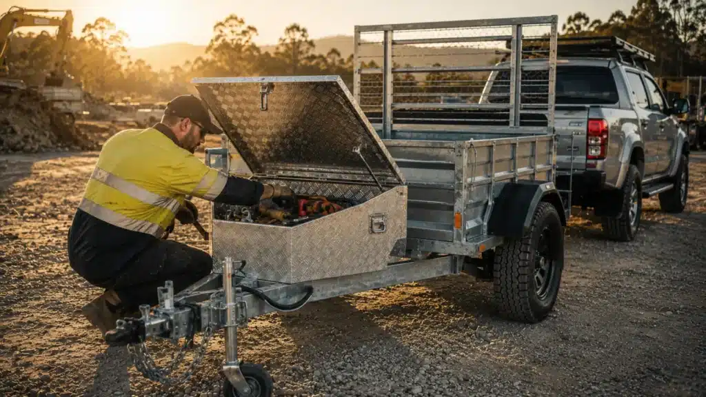 Triangle Tool Box for Trailer Tongue