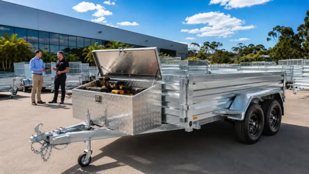 United Trailers 10×6 Box Trailer with Tool Box